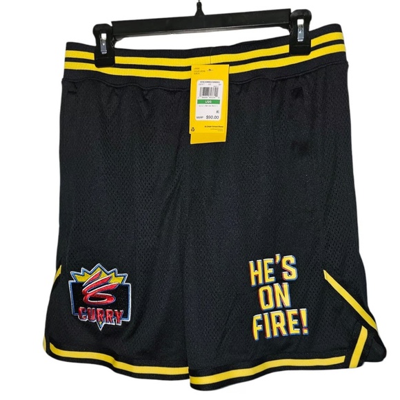 Under Armour Curry Brand NBA Jam Shorts (Black/Yellow) 1387877-001 - Picture 1 of 2